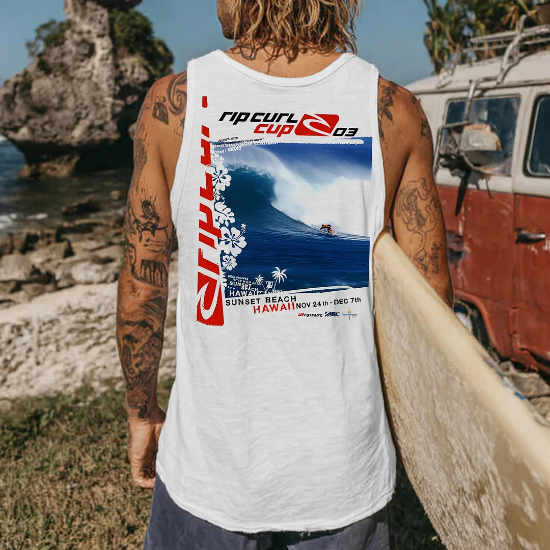 Surfing Graphic Tank Top for Beach Lovers