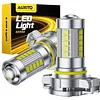 AUXITO 5202 LED Fog Light Bulbs or DRL, True 1:1 Mini Size, 6500K Cool White 5202 Replacement for Cars, Trucks, SUVs, Non-polarity, Pack of 2