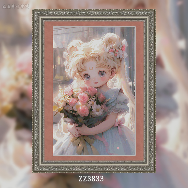 [ZZ3833-Bouquet Sailor Month]  Painting Fairy Cross Stitch