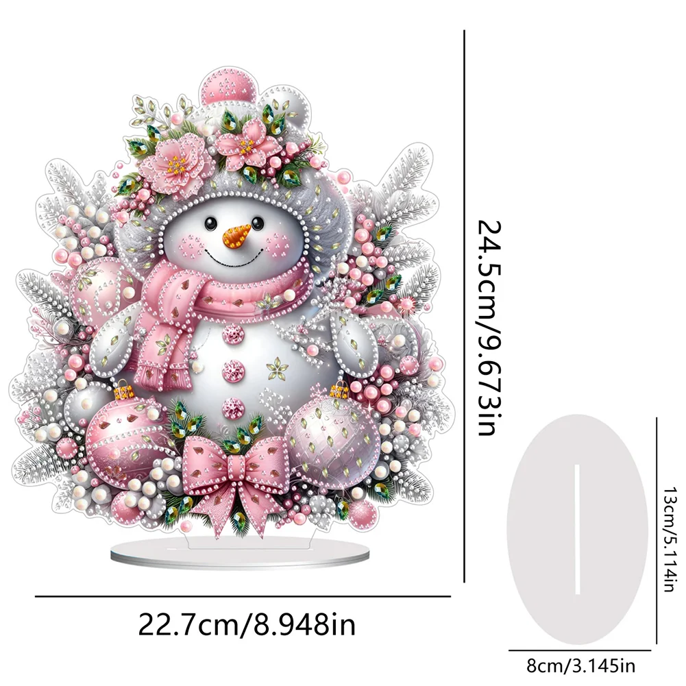 DIY Christmas Snowman Diamond Painting Desktop Ornaments Kit Table Decor