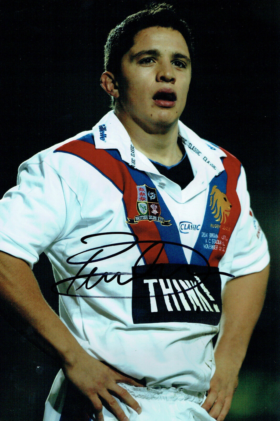 Paul DEACON Signed Great Britain Wigan Rugby Autograph 12x8 Photo Poster painting AFTAL COA