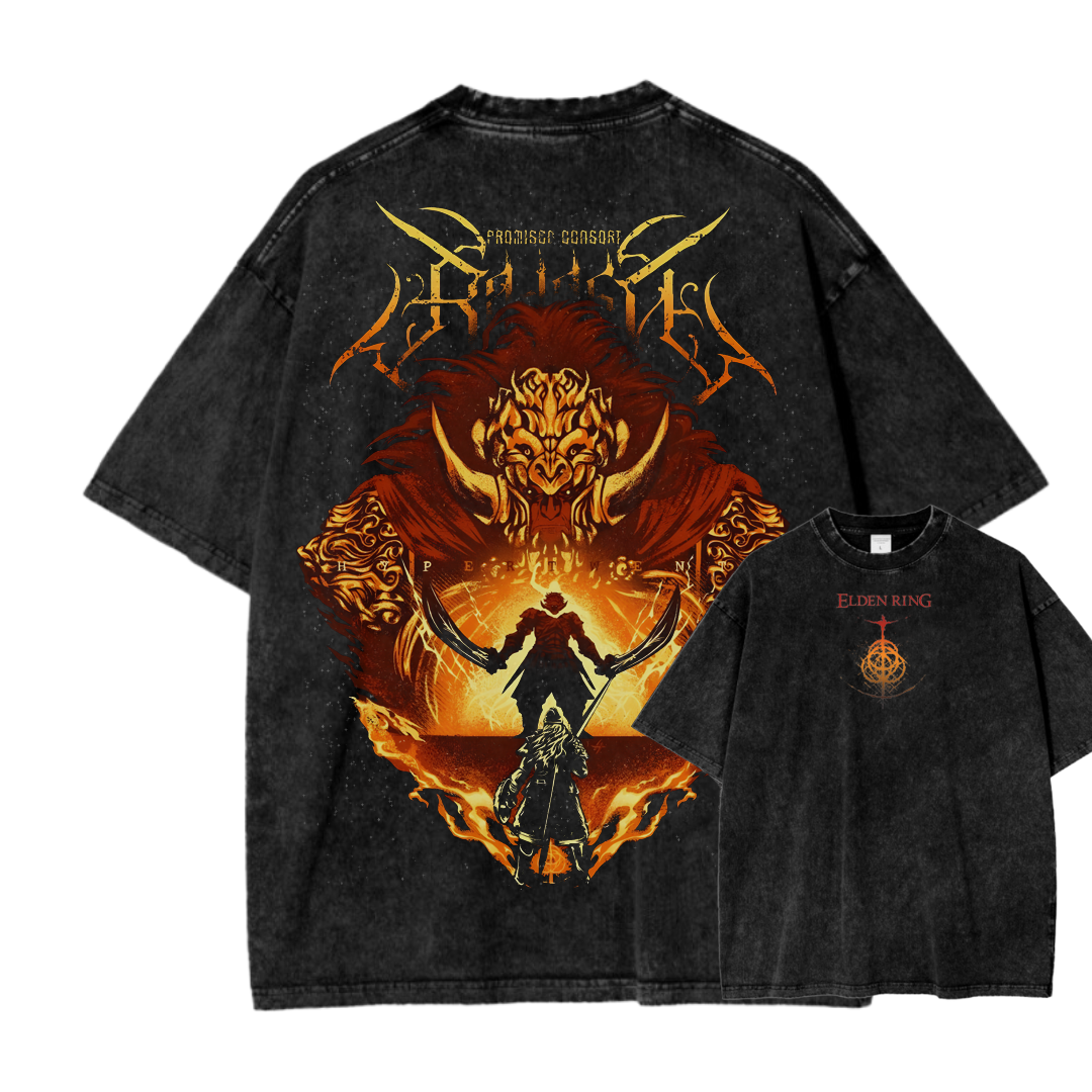 Elden Ring Printed Men's Washed T-Shirt
