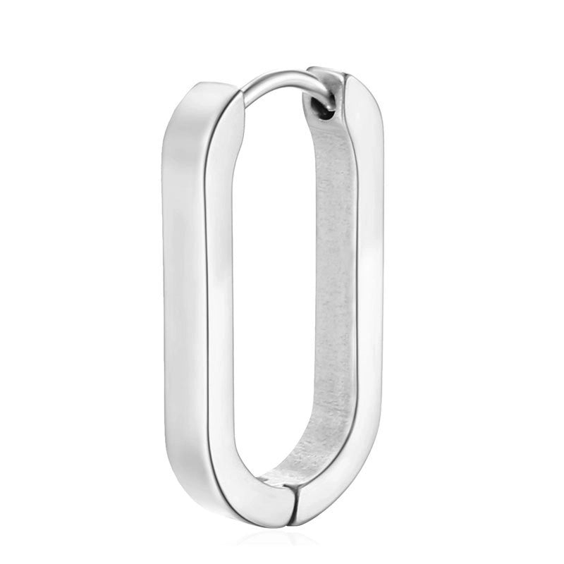 1 Piece Hip-Hop Rock Minimalist Star Heart Shape Metal Button 304 Stainless Steel Copper Gold Plated Hoop Earrings