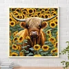 (40*40cm)Sunflower Yak - Round AB Drill Diamond Painting
