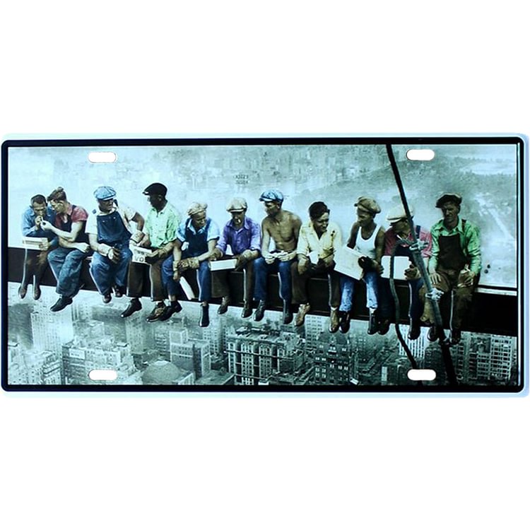 30*15cm - People Sitting Railings - Car License Tin Signs/Wooden Signs