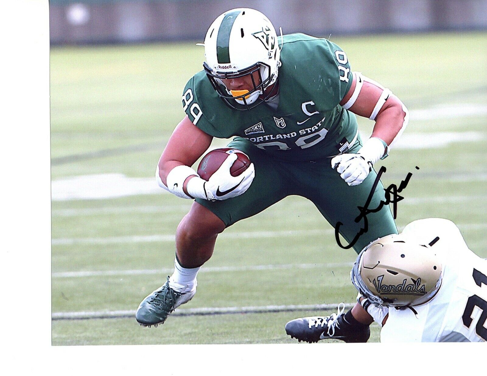 Charlie Taumoepeau Portland State signed autographed 8x10 football Photo Poster painting