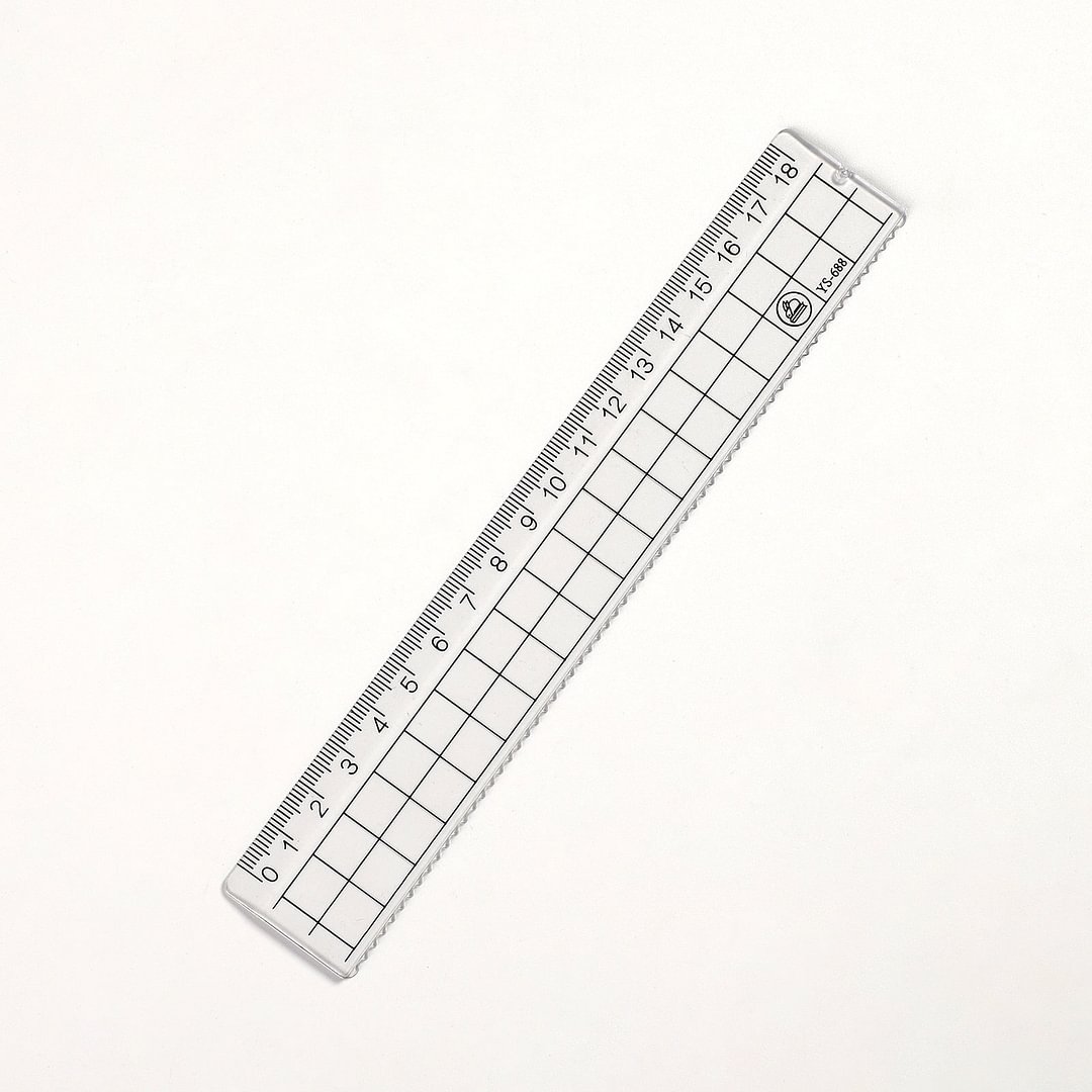 JIANWU 2pcs 15/18/20cm Acrylic Transparent Straight Ruler Metric Yardstick Cutting Ruler Measuring Tool School Drafting Supplies