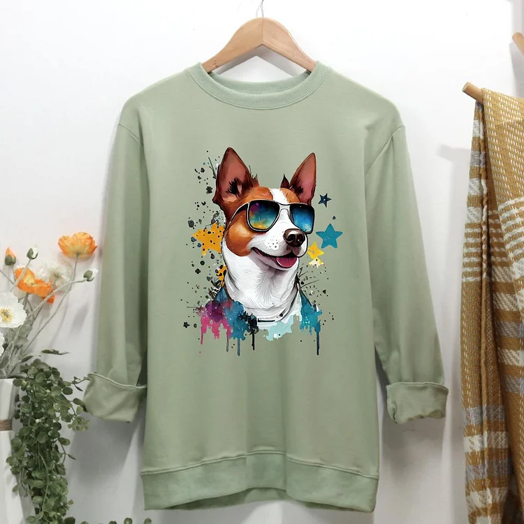 I like dogs Women Casual Sweatshirt-0021360