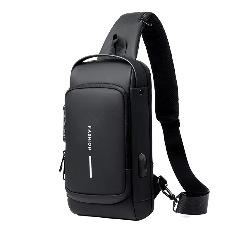 Men Multifunction Anti-theft USB Shoulder Bag trabladzer