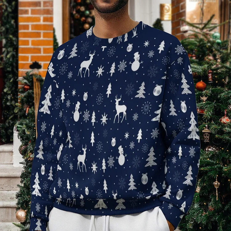 Men's Casual Printed Long Sleeve Sweatshirt
