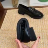 British style small leather shoes for women in the spring of 2024 a new style of a slip-on flat soft sole single shoes