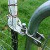 2 Packs Chain Link Fence Gate Hinge 1-5/8in Chain Link Rust Resistant Easy To Install Galvanized Steel Gate Hinge for Farm Garden Backyard