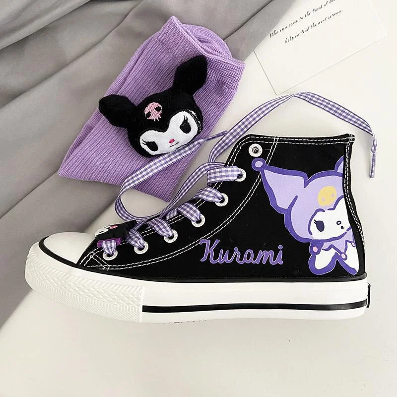Cartoon Figure Canvas For Girls Shoes