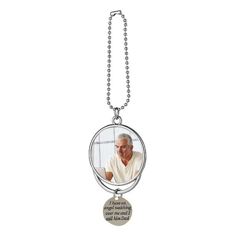 Personalized Photo Ornament I Have an Angel Watching Over Me Car Hanging Gifts