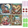 (US Only)4pcs Xmas - Diamond Painting - Partial Special Shaped Drill (Canvas|30*30cm)