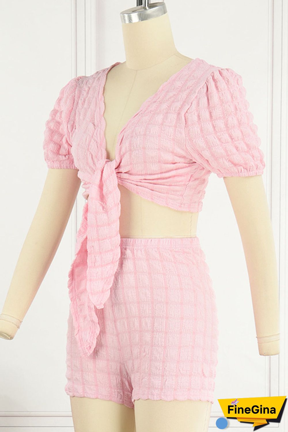 Black Sexy Solid Bandage Patchwork V Neck Short Sleeve Two Pieces