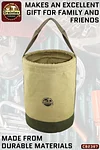 Graintex CB2367 Utility Canvas Bucket 12" x 15" Rip-Stop Canvas
