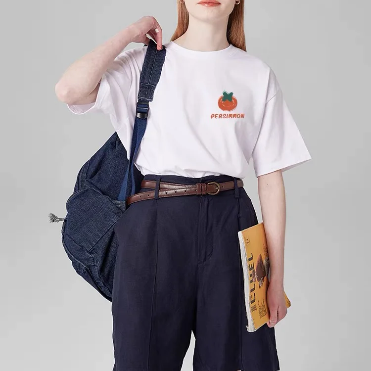 “PERSIMMON” American Cartoon Retro style SHORT-SLEEVED T-shirt