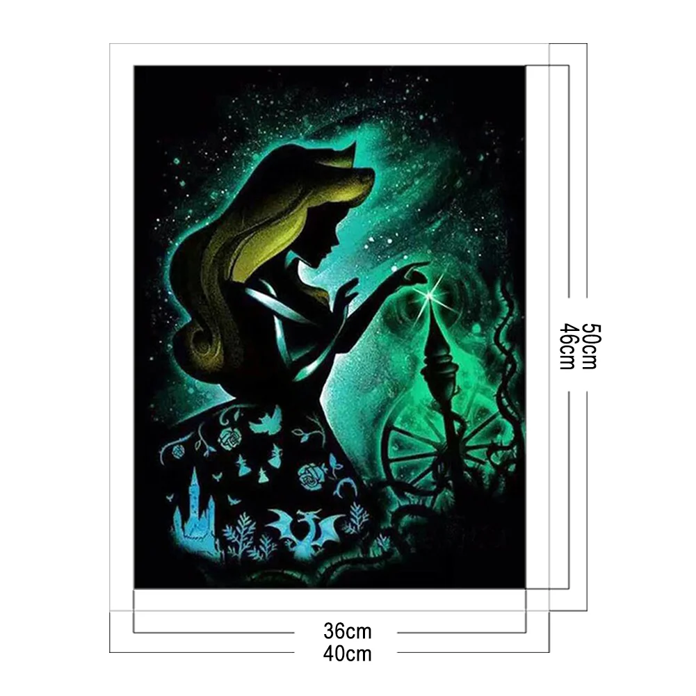 11CT Full Stamped Cross Stitch - Silhouette Series(Canvas|40*50cm)