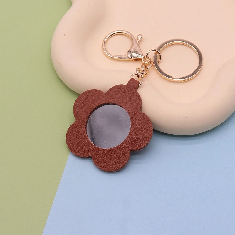 Minimalist Flower Pu Leather Women’s Keychain