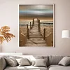 Beach - 18CT Stamped Cross Stitch - 36*46cm - Natural