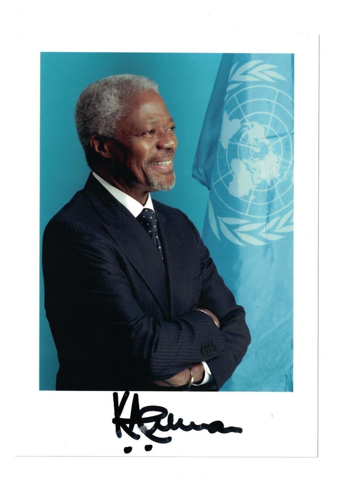 Kofi Annan Signed Autographed 5x7 Photo Poster painting United Nations Nobel Peace Prize