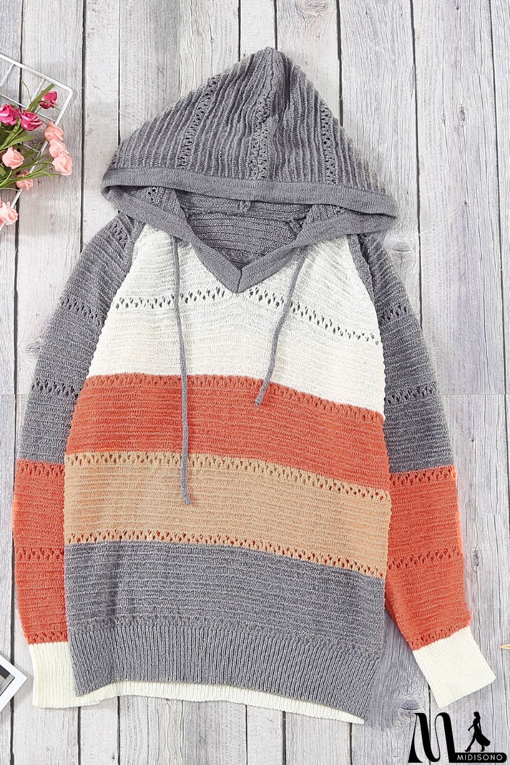 MidiSono - Classic Beach Bonfire Knitted Hoodie