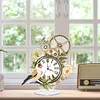 Acrylic Special Shape Flower Bird Diamond Painting Clock Ornaments Kit