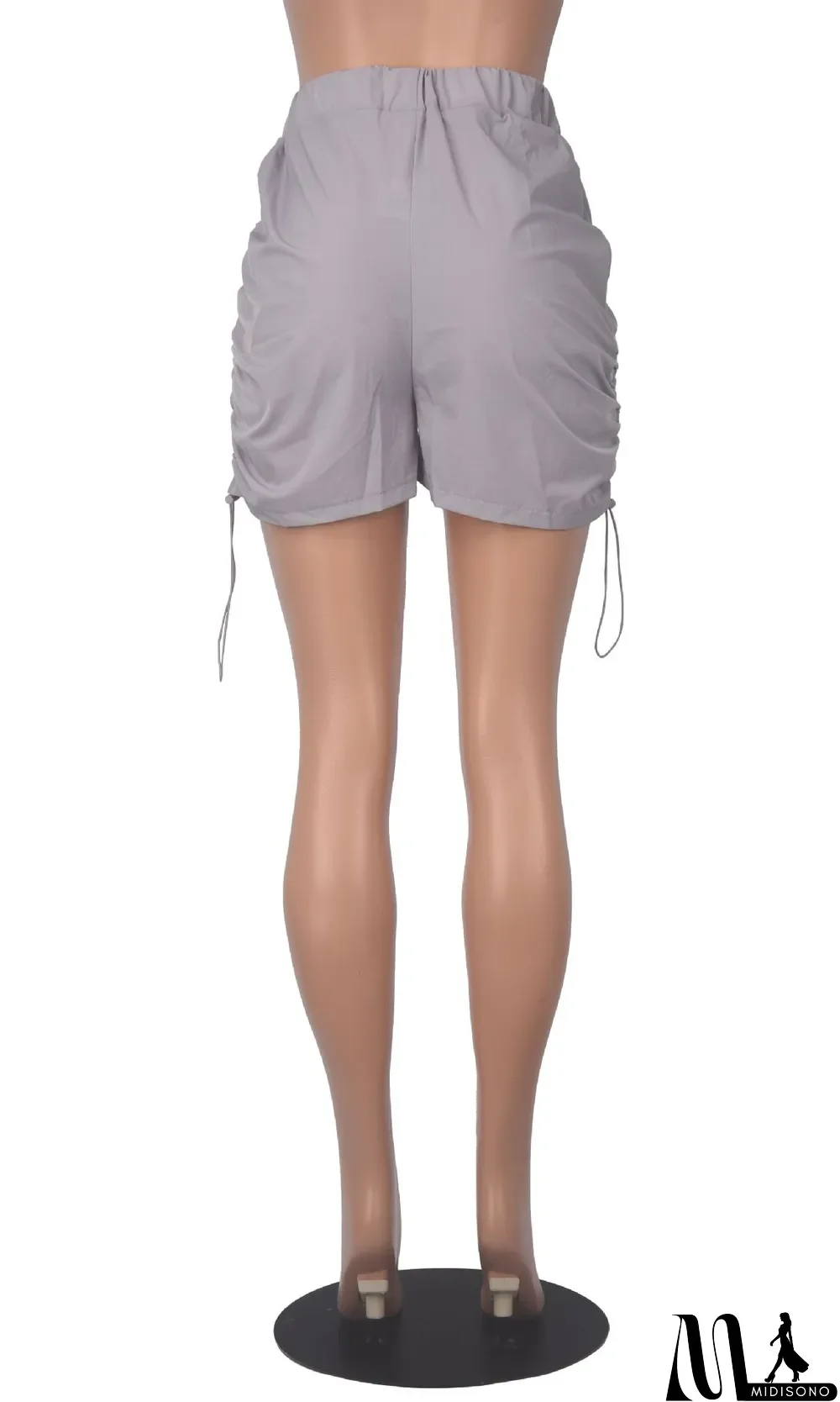 MidiSono - Solid Draw Pleated Sport Short