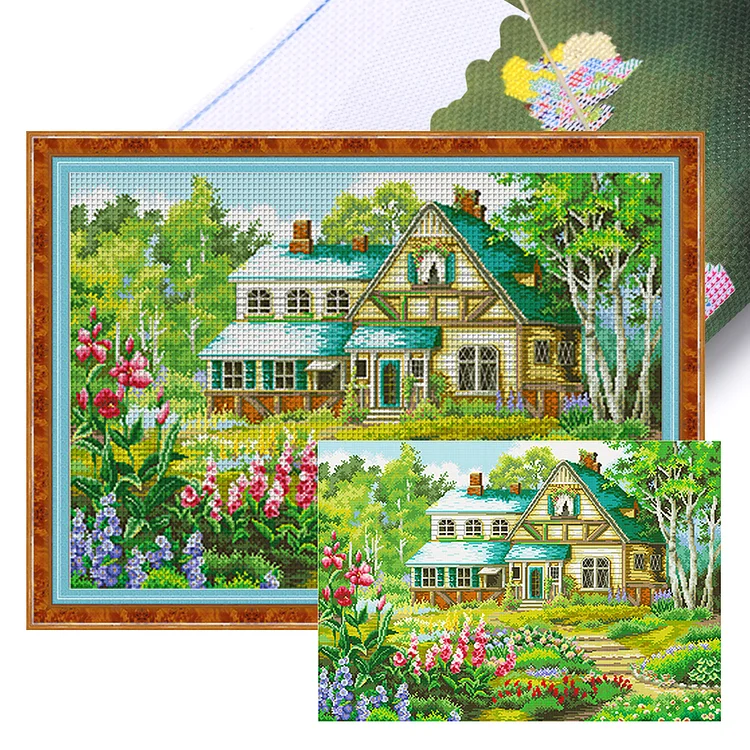 Spring Brand  Landscape - Printed Cross Stitch 11CT