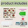 6pcs DIY Christmas Atmosphere 3D standing Diamond Painting Greeting Card