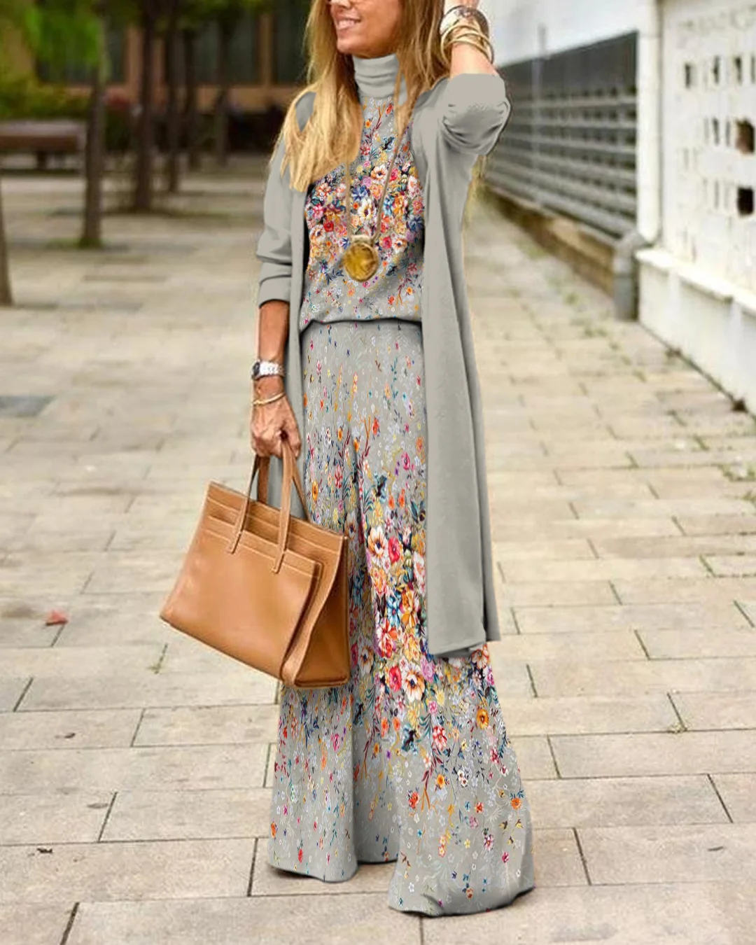 Herringbone Sweater Three-Piece Suit 9952