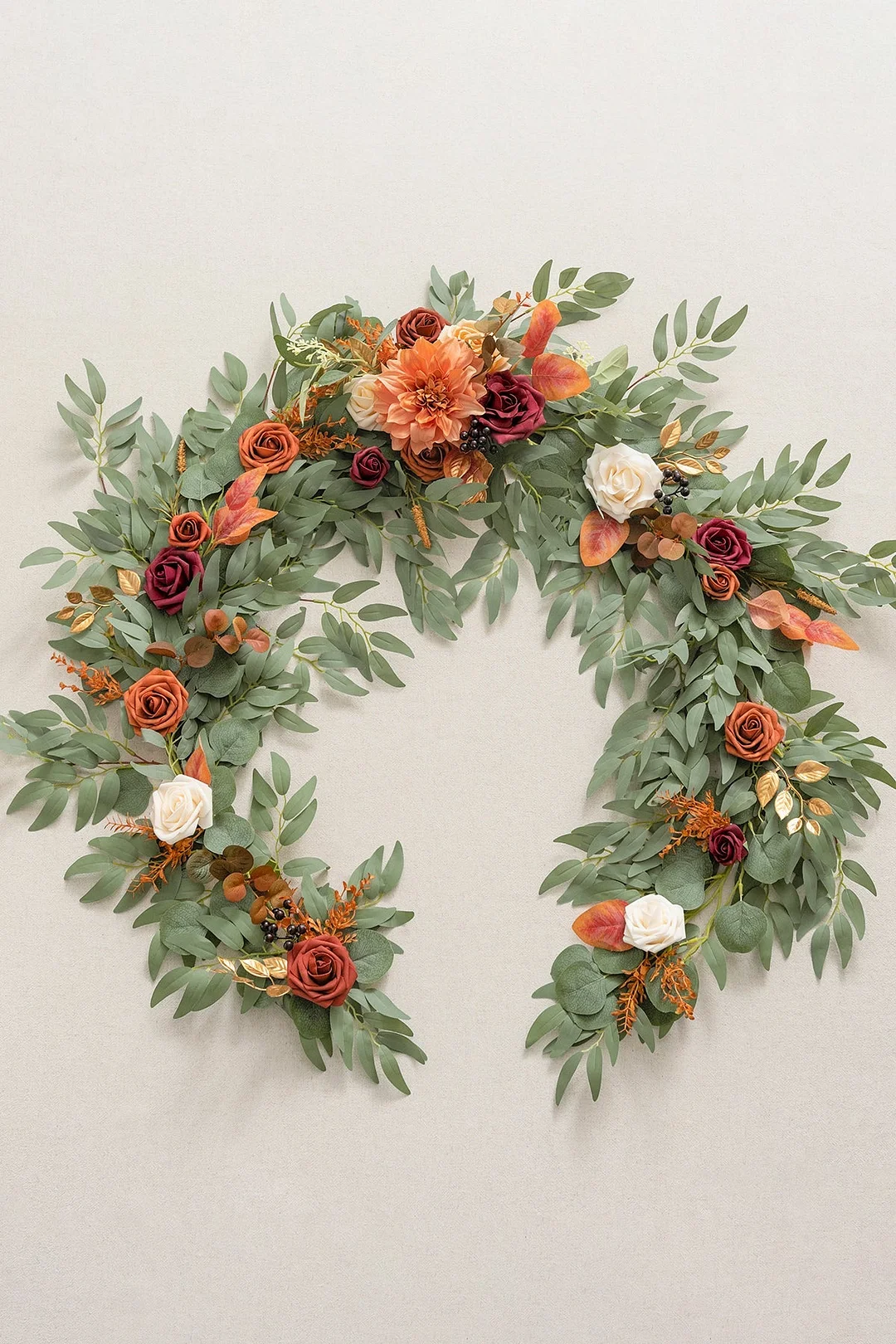 6ft Flower Garland in Sunset Terracotta