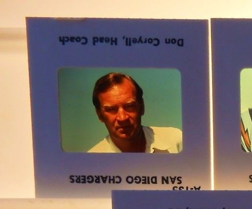 Don Coryell 1979 Chargers NFL TV 35mm Slide Transparency Photo Poster painting Negative Football