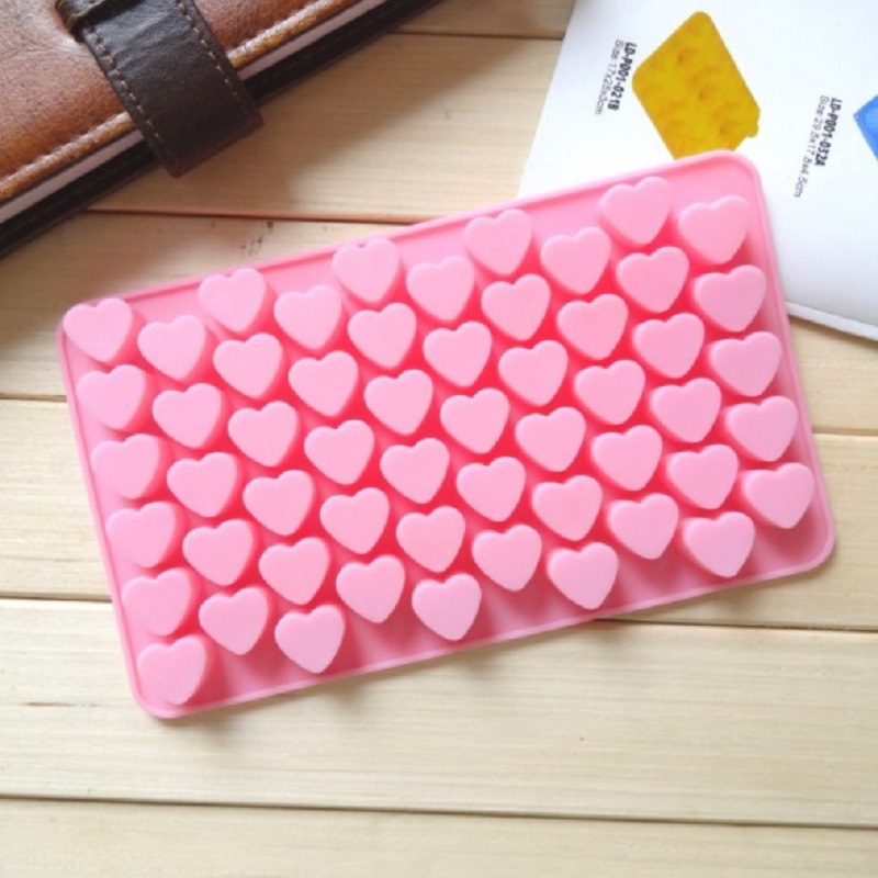 

55 Holes Heart Shaped Silicone Cake Chocolate Mold DIY Baking Pudding Mould, 501 Original