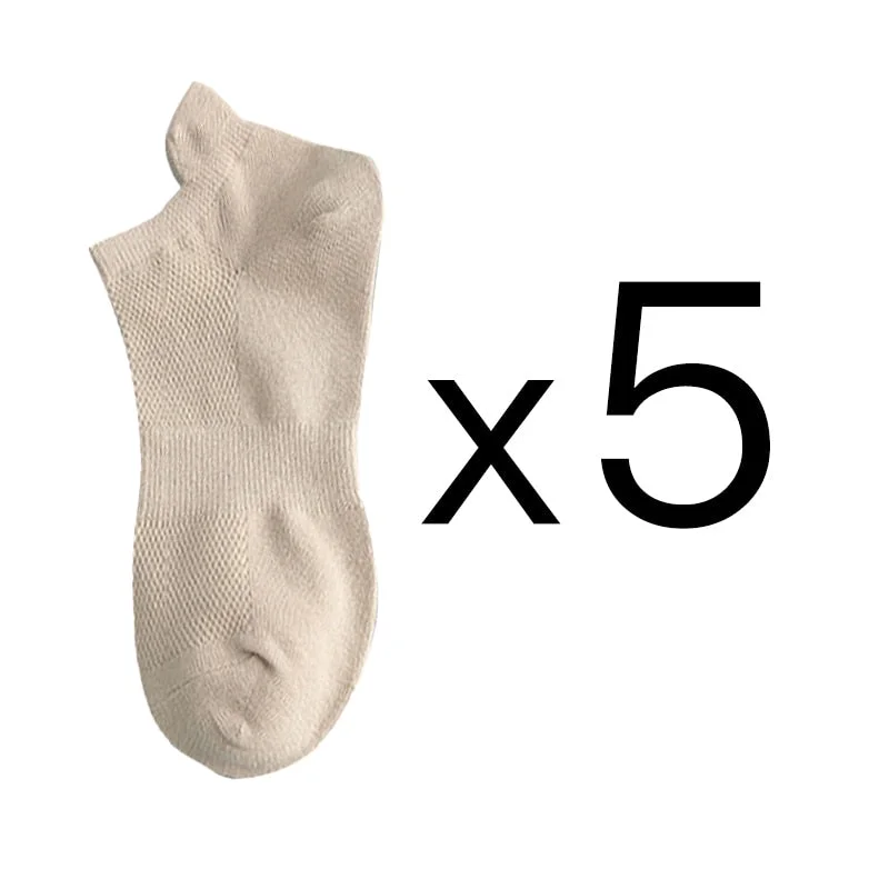5 Pairs/set Women Cotton Socks New Style Soft Breathable Solid Colorful Simple Fashion Short Ankle Street Unisex Crew Sock