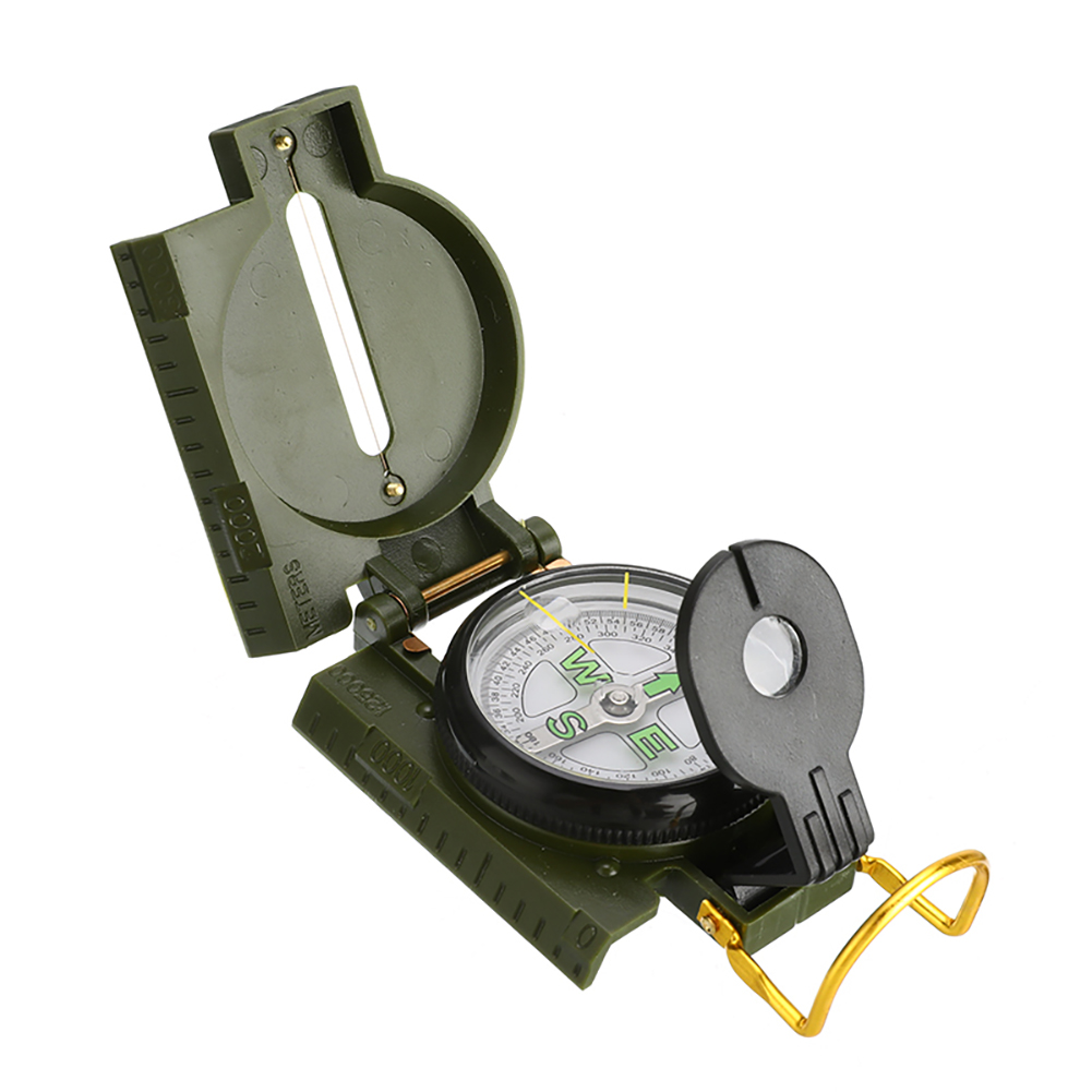 

Foldable Handheld Compass Camping Hiking Survival Navigation Compass Green, 501 Original