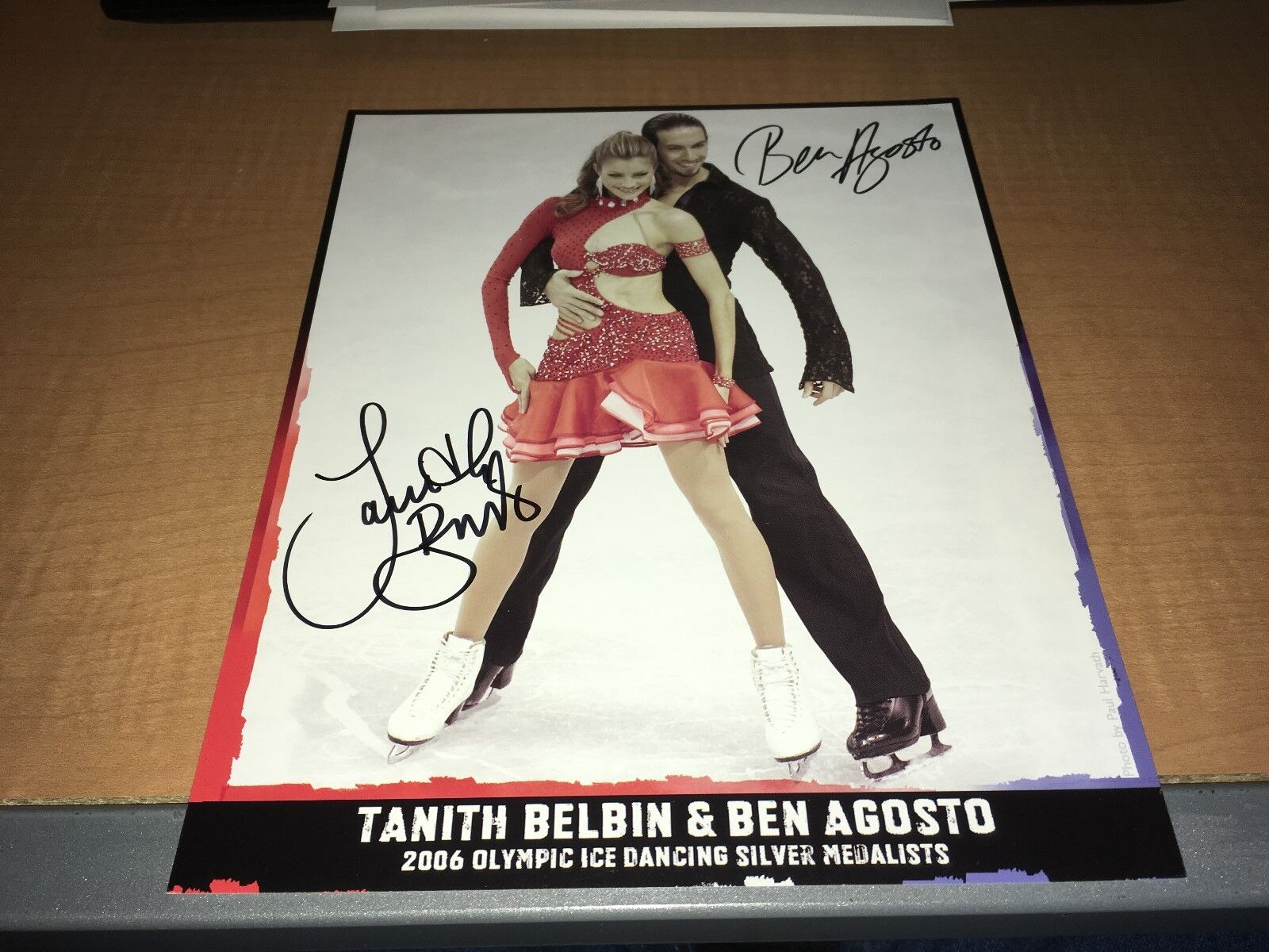 Tanith Belbin Ben Agosto Olympic Figure Skating Signed 8 x 10