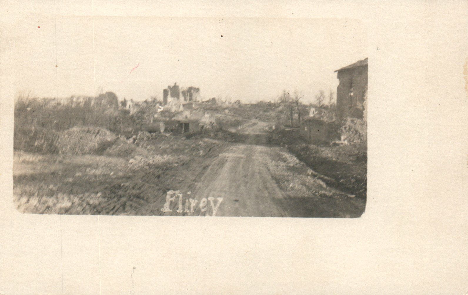 WWI WWII Flirey France Military Real Photo Poster painting RPPC Postcard