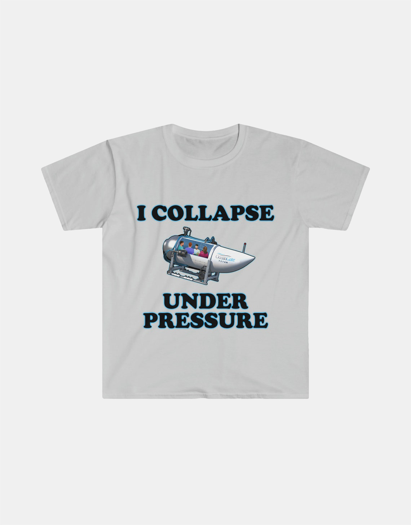 Funny Meme TShirt, I Collapse Under Pressure Dark Humor Tee / TECHWEAR CLUB / Techwear