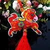 Full Bead Embroidery Keychain Horse Printed Craft Gifts(10x9cm)