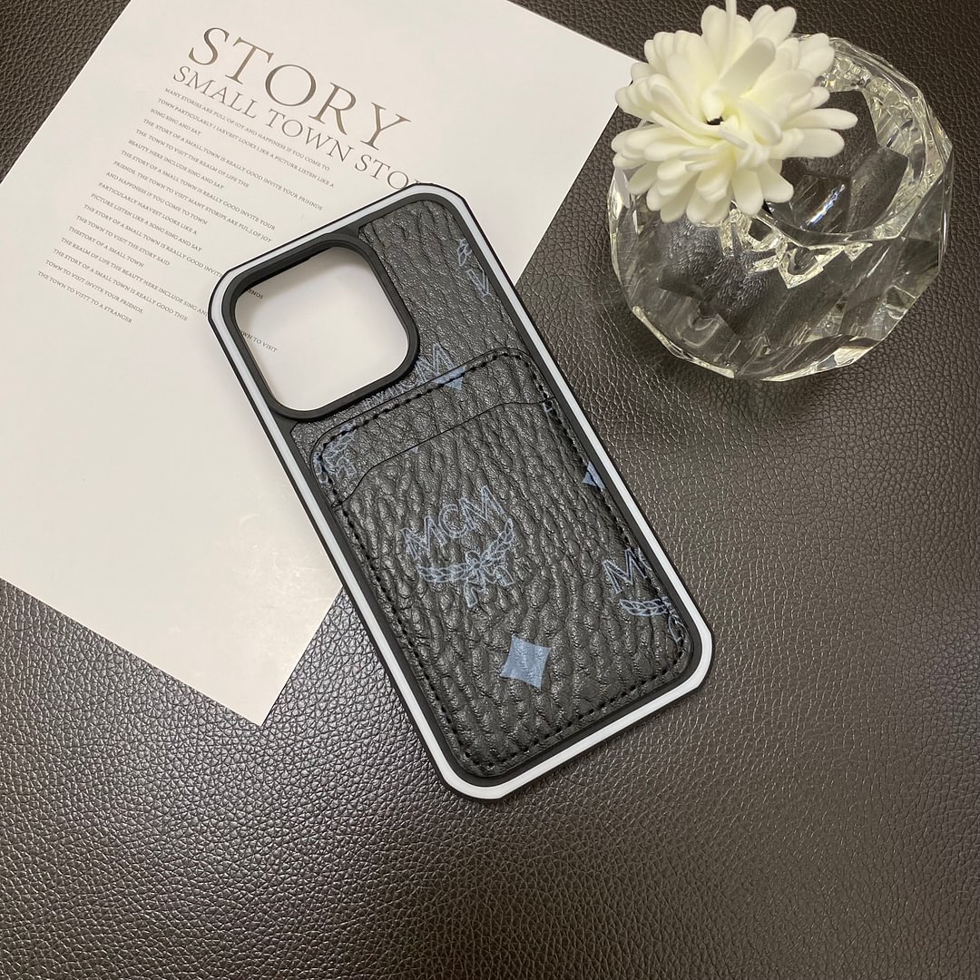 MCM Luxury Back Card Leather Apple iPhone Case