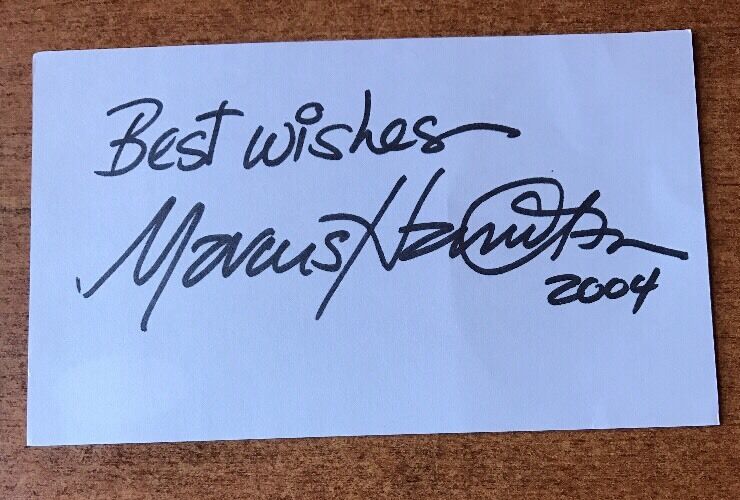 Artist MARCUS HAMILTON Signed DENNIS THE MENACE 3x5 Index Card JSA COA