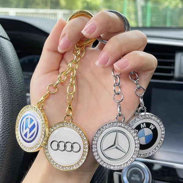 Car Keychain Car Logo Diamond Pendant