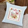 Egg Basket-Removable Pillow Case-Partial Embroidery 2 Strands 14CT Stamped Cross Stitch-33*33cm