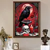 Skelett Kr&auml;he 5d DIY Diamond Art Malerei Sets f&uuml;r Geschenk Zuhause Wanddekoration 30x40cm