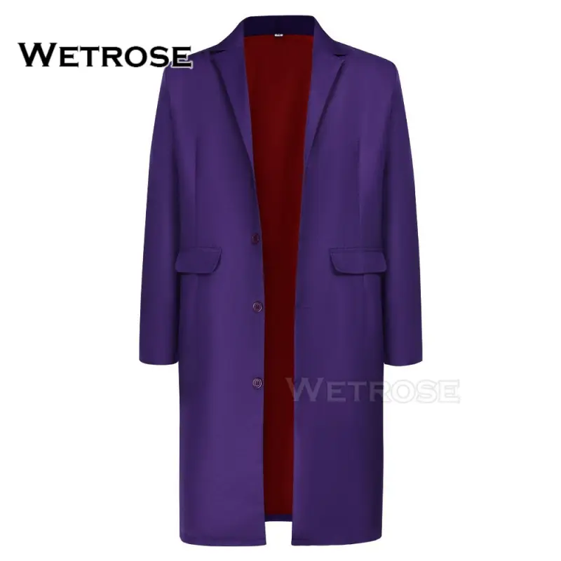 [Wetrose] In Stock Heath Ledger Clown Hexagon Shirt Coat Outfit Cosplay Costume Halloween 