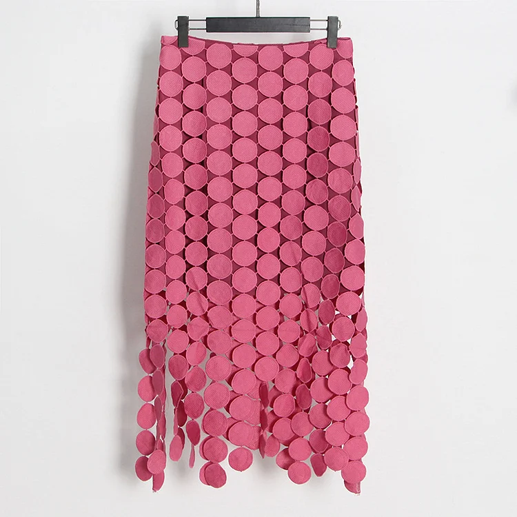 Macaron Colorway Embroidered Tassel Skirt