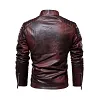 Men&rsquo;s Vintage Biker Faux Leather Jacket - Distressed Motorcycle Bomber Coat by Inlyline