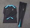 2024/2025 Tottenham Half-Pull Training Suit Black Jersey 1:1 Thai Quality Set